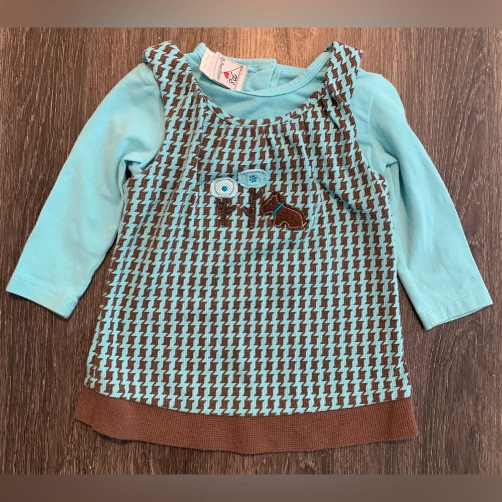 Sweet Potatoes Girls 12M Dress With Attached Shirt